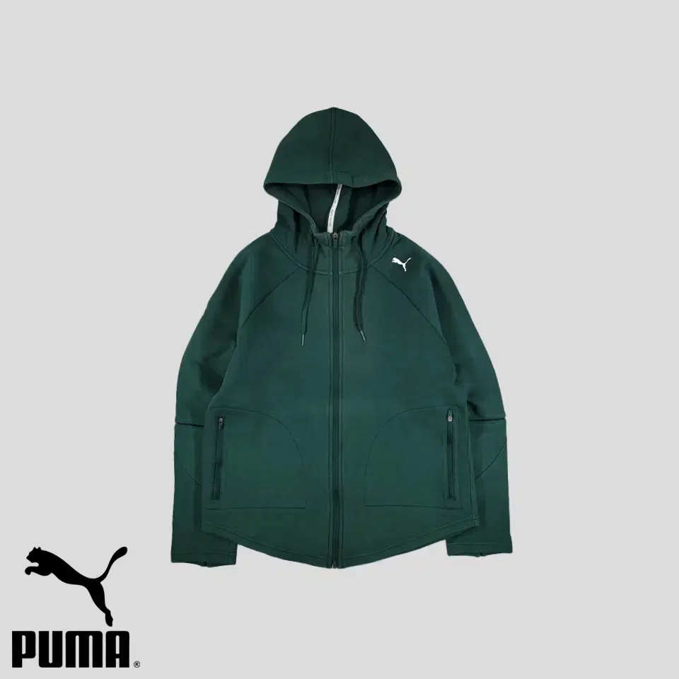 PUMA 퓨마 푸마 피그먼트 그린 로고프린팅 라이닝 레글런 하이넥 코튼혼